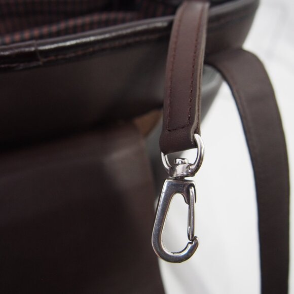 Vintage Brighton Crocodile/Basket Weave Brown Shoulder Bag with Hangtag - Picture 12 of 16